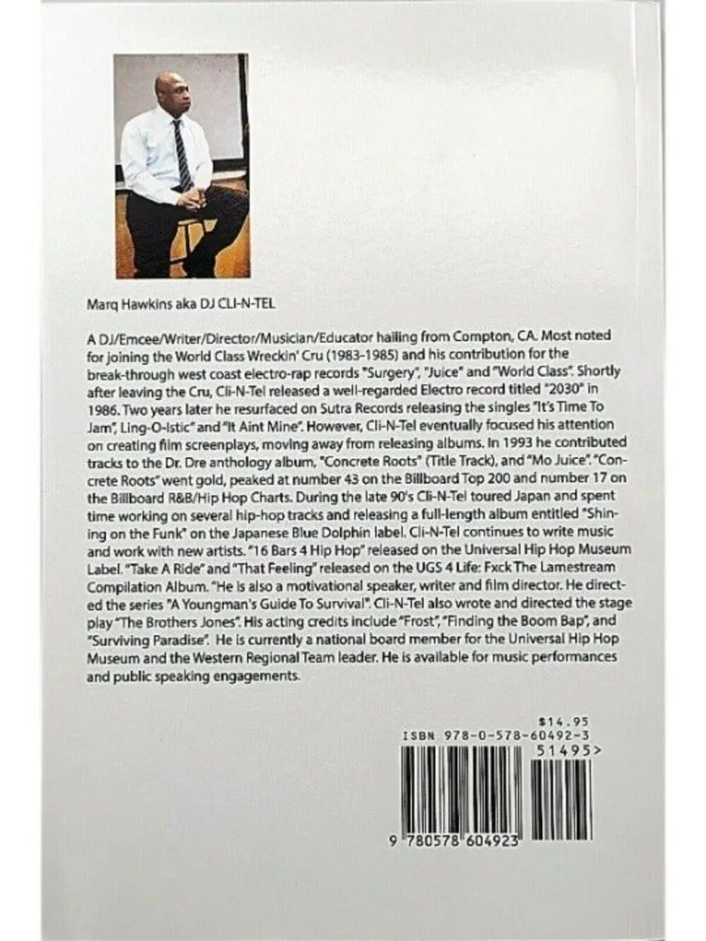 DJ Cli-N-Tel Signed Autobiography Paperback Book World Class Wreckin Cru